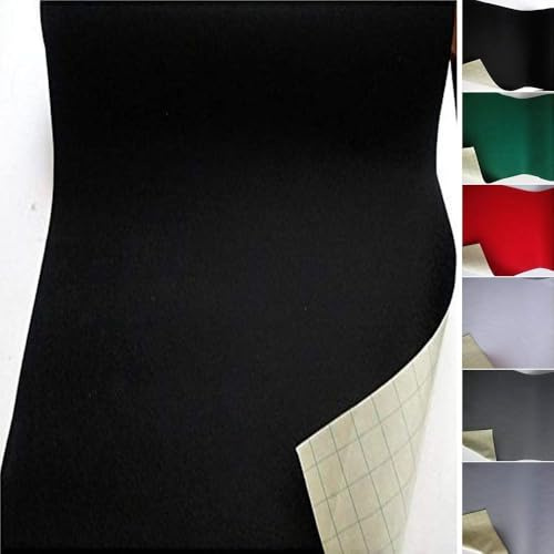 StoffBook schwarz selbstklebender Filzstoff, Klebefilz für Bastelarbeiten, Nähen & DIY, selbstklebende Beschichtung, Bastelmaterial, vielseitiger Stoff zum Kleben, b734