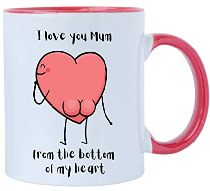 LimaLima Funny Birthday Mother's Day Christmas Xmas Gift for Mum. I Love You from The Bottom of My Heart. from Son Or Daughter