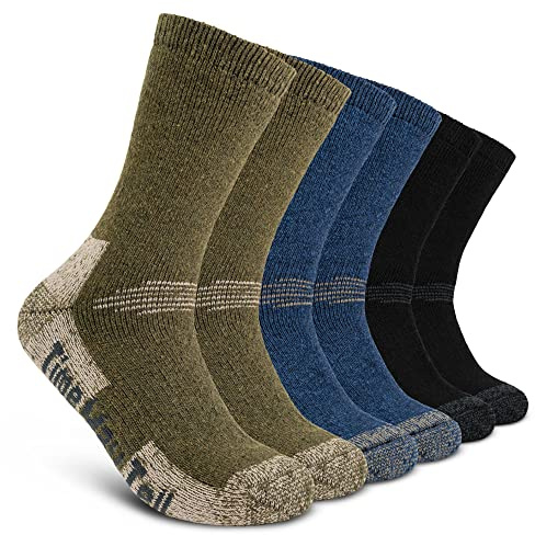 Time May Tell Strumpor i merinoull, vandringsstrumpor, dämpande strumpor för utomhusbruk, ullstrumpor för män, 3-pack, 37.5-41.5 EU