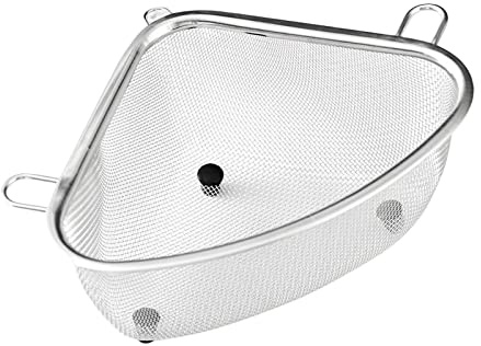 MagiDeal Passoire Triangle Crépine Vidange Panier Évier Rack Cuisine Brosse Titulaire pour Le Stockage, Suspension L