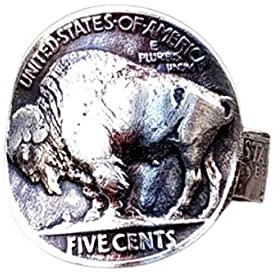 Büffelring, Jahrgang Bison-Ring für Männer, Nordischer Wikinger Stier Tierring Stier Schmuck, Keltisch Stier Fünf-Cent-Münzring Hip Hop Stier-Band-Ring Retro Punk Stierkampfarena für Jungen (20.6)