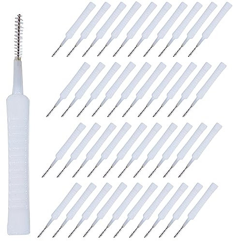 GORGECRAFT Brosse de Nettoyage de Pommeau de Douche 100PCS Outil de Nettoyage de Buse de Douche Contre Le Colmatage Nettoyeur de Tuyaux Multifonctionnel avec Poils en Nylon Poignée Antidérapante