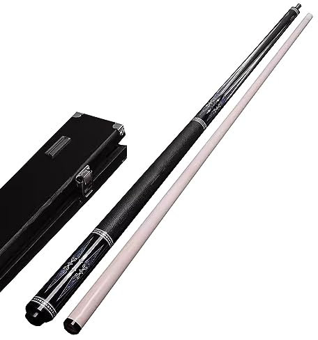 SciAza Snooker cue Pool cue Billard queue12,5 mm schwarzer Acht-Ball-Schläger, 1/2 geteilter Neun-Ball-Schläger, Vier Stile(Color:d,Size:2)