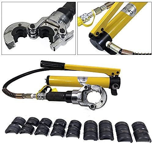 Alicates de prensado hidráulicos, prensa radial, tubo de cobre, herramienta hidráulica, herramienta de mordaza de presión, herramientas de mano, herramientas de montaje, manguera, tubo compuesto