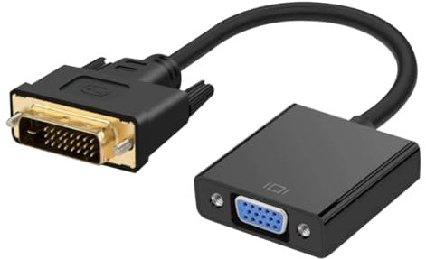 Gadpiparty Adattatore Dvi Vga Maschio Femmina Convertitore Video Pin Per Computer e Tv Nero