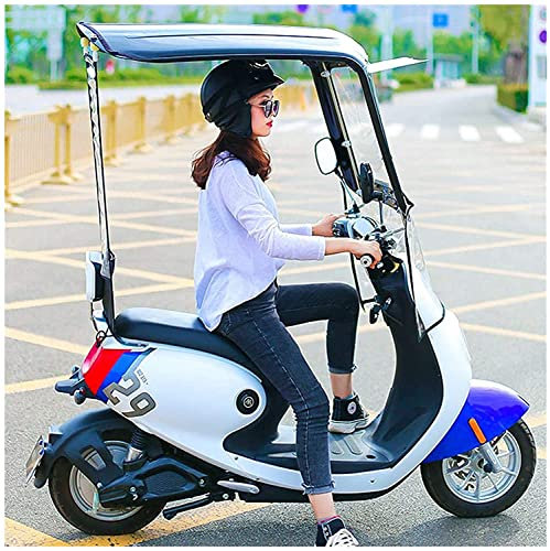 Tettuccio Trasparente per Auto elettrica Completamente Chiusa, Copertura per Scooter per disabili, Copertura Antipioggia e Vento per Auto elettrica, previene l'ombrello, Copertura Parasole Universal