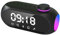 Colexy Enceinte Bluetooth avec Lumière RGB et Double Réveil, Boîte à Musique Multifonction Boîtier Bluetooth Portable, Double Haut-Parleur de Basse, Son Stéréo 360°, Affichage LED (Noir S18)