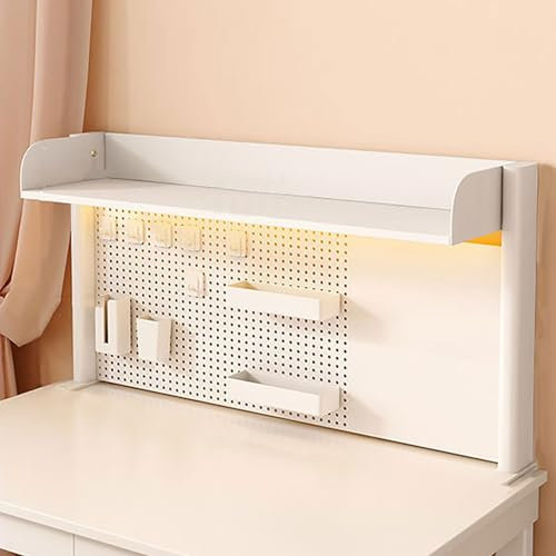Gtzly Clamp On Desk Organizer Shelf, Desk Extender Pegboard Workstation, Computer Desk Accessories for Office, for Gaming Desk, Clamp-on Desktop Shelving System(Size:100*14.5*63cm/39.3*5.7*25in)