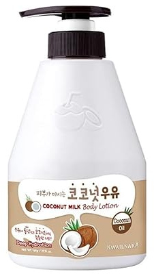 KWAILNARA Deep Hydrating Coconut Milk Body Lotion 560g – Nourishing Body Moisturiser for Dry & Rough Skin – Creamy Coconut Milk Formula for Long-Lasting Soft, Smooth, Supple Skin – Korean Skincare