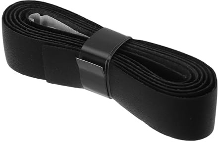 Ejoyous Griffband Tennisschläger, Tennis Griffband Leder Griffbänder Tennis Rutschfestes Badmintonschläger-Übergriffband für Badminton Squash Schläger (BLACK)