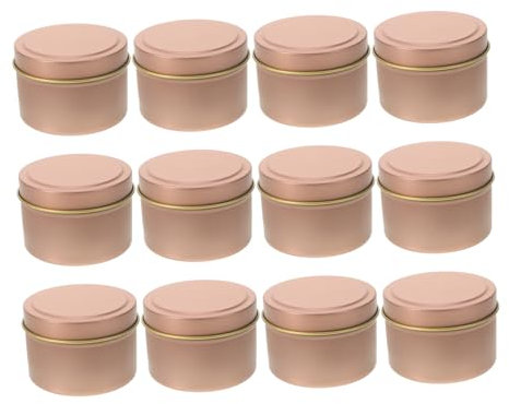 IMIKEYA 12-teiliges Kerzenherstellungsset Metallkerzendosen Mit Deckel Votivkerzengläser Kerzenhalter Leere Kerzenbehälter Für Die Inneneinrichtung
