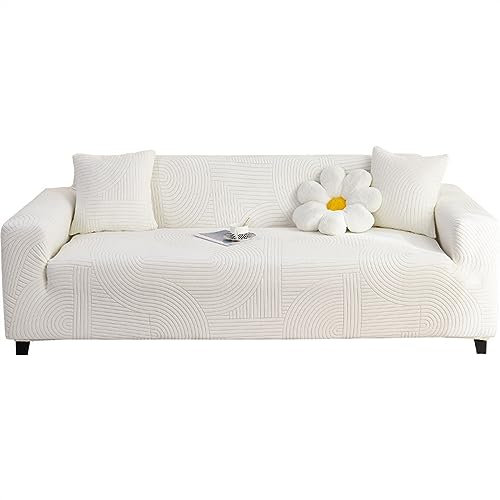 BAMFY Sofa überzug rutschfest Sofa überzieher Sessel Sofabezug Ecke Stretch Möbelschoner Couch überzug Für Haustiere Liegestuhlbezüge(90-140cm,A-Light Gray)