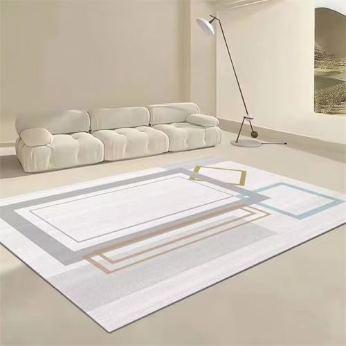 RUGMRZ Kinder Teppich Jungs 160x230CM Wohnzimmer maschinenwaschbar grau Moderner, maschinenwaschbarer Schlafzimmerteppich mit geometrischem Muster