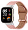 MiRowy Cinturino in Pelle Compatibile con Xiaomi Redmi Watch 3, Fibbia in Inossidabile Regolabile di Ricambio Cinturino per Xiaomi Redmi Watch 3, Rosa