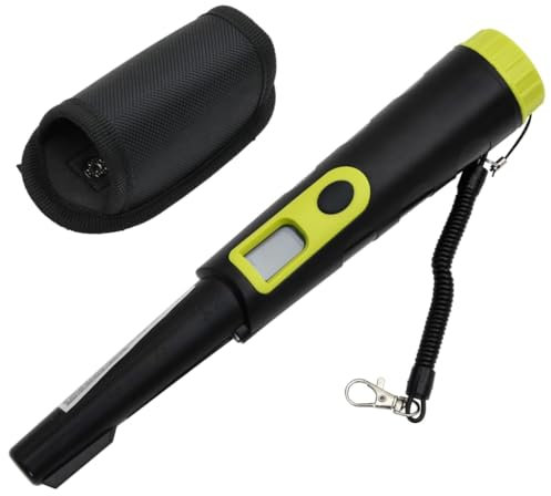 Pinpointer Détecteur de métaux avec écran LCD Noir et jaune