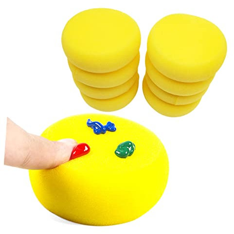 BELLIFFY 8stücke Schwammpinsel-Set Für Junge Mädchen Runde Schwämme Zum Malen Tupfset Mit Malwerkzeugen Geeignet Für Kunstunterricht Und Graffiti