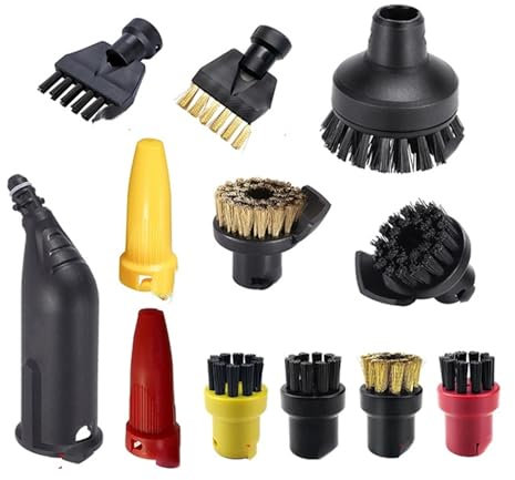 Kompatibel med Karcher ångdammsugare SC1 SC2 SC3 SC4 SC5 SC7 CTK10 CTK20 delar Borsthuvud Kraftfullt munstyckestillbehör(Set-11)
