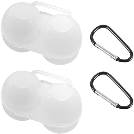 OAOSDH 2 stycken äggförvaringslåda och 2 stycken metallspännen, bärbar ägglåda, plastägglåda, picknicktillbehör.