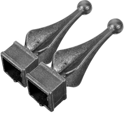 2pcs Wrought Iron Fence Topper Finials Pointed Shape Decorative Accessories for Garden Fence Metal Gate Finials Suitable for Outdoor Use
