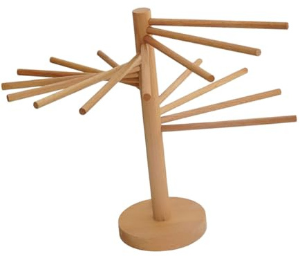 GLEAVI Secador De Pasta De Madera Soporte Para Espaguetis Rejilla Para Fideos Rápido Saludable