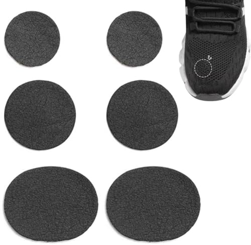 Parches para zapatillas deportivas, 24 Piezas parches zapatillas deportivas Parches de Reparación de Orificio de Talón Reparación De Daño En El Calzado de Orificio de Zapatilla para Zapatos (Negro)