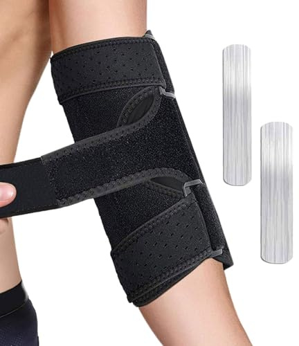 CECOMBINE Elbow Brace - Adjustable Support Splint Tendonitis for Men and Women, Arm Stabilizer Cubital Tunnel Elbow Splint for Golf Epicondylitis Sport Recovery Joint Pain Relief (Black)