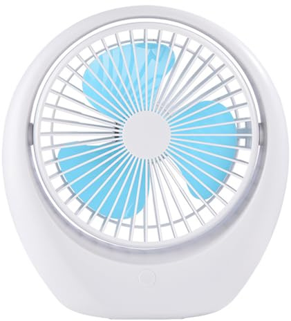 ERSHENG Ventilador de escritorio USB de refrigeración fuerte, 3 modos, silencioso, recargable por USB, para uso doméstico y de oficina, escritorio de refrigeración