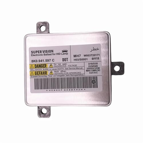 Compatible avec Les phares Audi A3, A4, A5, A6, A7, A8, S3, S4, S5, S6, S7, Q5 et Q7 ; Ballast HID 8K0941597, 8K0941597C, 2048703226