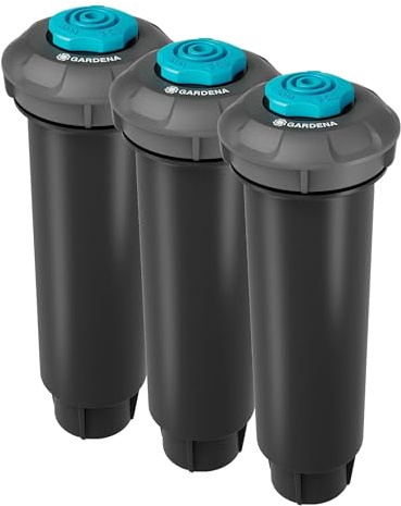 Gardena Système d'arrosage Arroseur escamotable SD80: système d'arrosage escamotable pour Petites pelouses jusqu'à 80 m², portée de 3 à 5 m, Filetage intérieur 1/2 (8243-20) (Lot de 3)