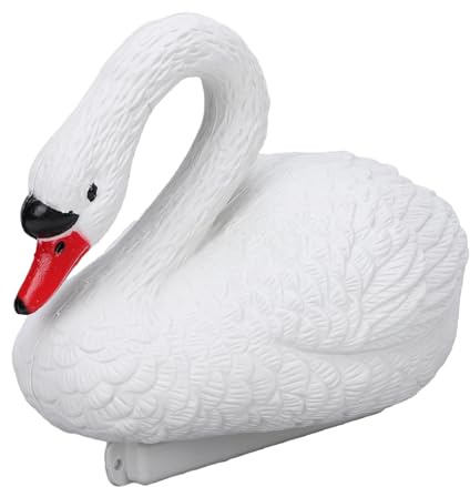 Sorandy Svanen Lockbete för Gäss, Swan Decoy Damm Naturlig Gås Flytande Lockbete Trädgårdsdekoration, Plast Flytande för Uteplats Pool, Damm, sjö (Lång)