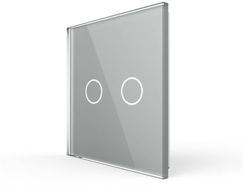 LIVOLO Glas Touch Lichtschalter Funkschalter Steckdosen Wechselschalter uvm in grau (Nur Rahmen VL-C7-C2-15)
