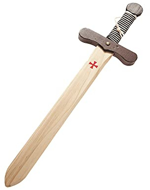 Juguetutto - Espada Caballero Medieval Cruzadas - Juguete de Madera (Marrón)
