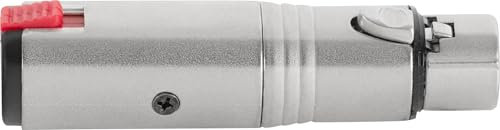Pronomic AD-JFXF Adapter - Symmetrische 6,3mm Klinke-Buchse auf XLR-Buchse - Klinkenbuchse mit Verriegelung - Fertig verdrahtet & einsatzbereit - Robuste Verarbeitung - Gehäuse aus Druckguss-Metall