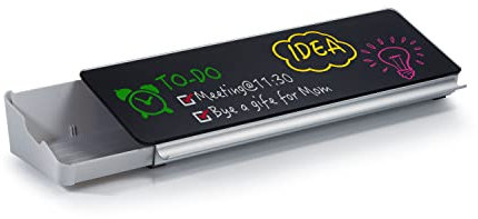 Audio-Visual Direct Desktop-Whiteboard, Organizer und Aufbewahrungsnotizblock (Schwarzes, Glas)