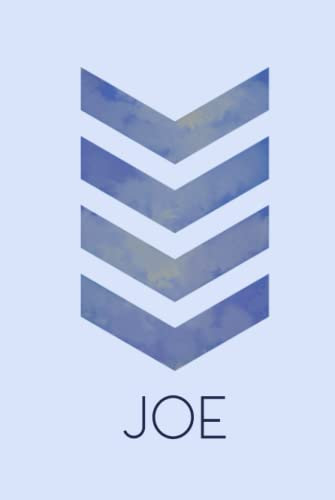 Joe: A personalized name journal with blue chevrons: Simple Notebook