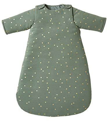 Vertbaudet Baby Winterschlafsack GRÜNER WALD Ärmel abnehmbar