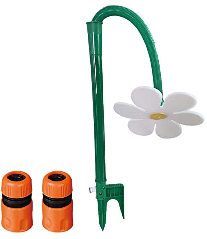 Crazy Flower Shaped Garden Sprinkler, 720 Grad Rotation Rasen Bewässerung Sprinkler for Garten, Lustige Tanzende Gänseblümchen Blume Whirling Gartensprinkler zum Bewässern von Rasen Pflanzen Blumen