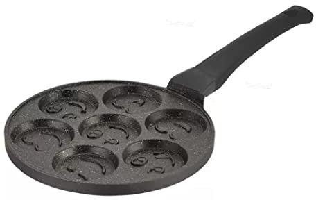 Cheffinger Smiley Emoji Pfannkuchen Pfanne Eierpfanne Lochpfanne Ø26cm