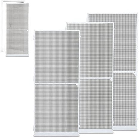 Gimisgu 95x210CM Insektenschutz Fliegengitter Tür Insektenschutztür, Insektenschutz Tür Alurahmen, für Balkontür & Terrassentür mit Alu-Rahmen Insect Screen, Weiß