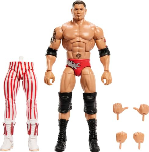 Mattel WWE Elite Collection Actionfigur Royal Rumble Batista mit Zubehör und Virgil Build-A-Figure-Teilen, Mehrfarbig, HVF79