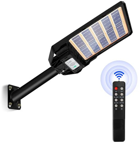 Genérico Farola solar led 200W alto rendimiento gran luminosidad. Foco automático con sensor 4 funciones