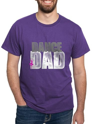 CafePress Dance Dad with Ballerina T Shirt Men's Traditional Fit Dark Casual Tshirt Purple