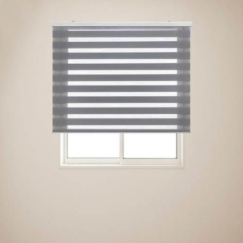 Thermorollo ohne Bohren 120 x 160 cm Sonnenschutz & Sichtschutz Thermorollo Verdunkelungsrollo inklusive Montagematerial für Tür & Fenster, Dunkelgrau