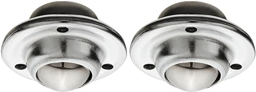cyclingcolors 2x Kugelrollen stahl Kohlenstoffstahl Rollen für Schlitten möbel Einlass-Kugel-Möbelrolle lenkbar Kugellager Stahlkugel Rollenlager
