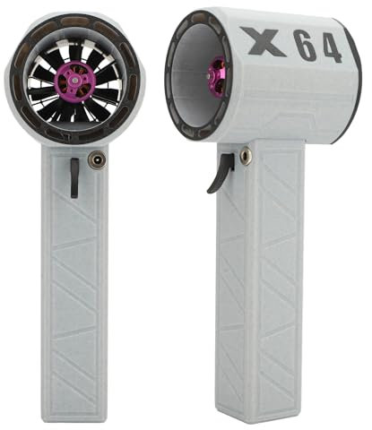 Fabater Heftiger Turbo-Fan, 11-Blatt-Turbo-Jet-Fan, Stufenloses Auto-Gebläse, Schwanzloses Luft-Gebläse des Motor8000mah, Momentaner Schub 1,4 Kg/s 800 W Windgeschwindigkeit 40 M/s (Grau