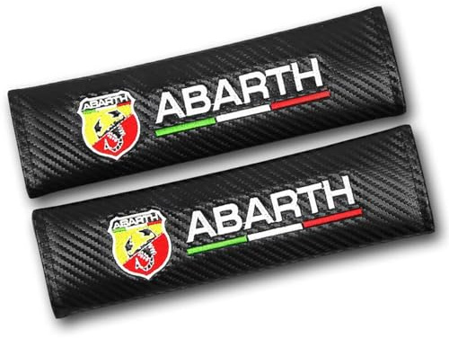 Paquet de 2 Capuchon de Rembourrage de Ceinture de Sécurité pour Abarth, Protege Ceinture Voiture Housse Rembourrage Ceinture SéCurité