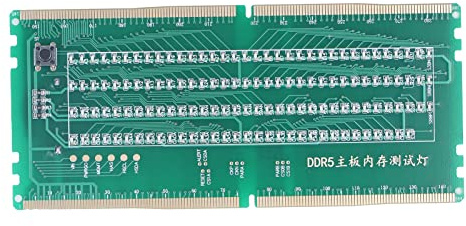 DDR5 Desktop Mainboard Test DDR5 Desktop Mainboard Testkarte, Testkarte Speichersteckplatz Tester Board mit LED-Licht Zur Wartung