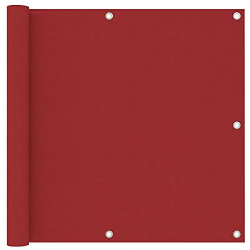 Juroupi Balkon-Sichtschutz Terrassen Sichtschutz Blackout Shade Terassensichtschutz Sichtschutz Garten Rot 90x300 cm Oxford-Gewebe