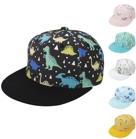 QIYIENDIAN Niños Gorra de Béisbol Ajustable Sombrero Protección Solar Sombreros para el bebé Niñas Niños(Dinosaur4-8Y)