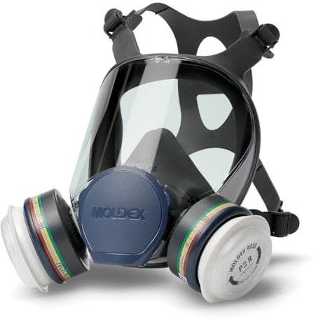 The Workplace Depot Series 9000 Full Face Mask Respirator Kit, Size M with ABEK1P3 R Combi Filters